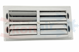 KRATKA WENTYLACYJNA PŁASKA Z PRZEPUSTNICAMI 02-F (wew.400x200mm)