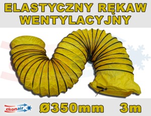 Rękaw powietrza żółty 350 x 3 m (od -20°C do +70°C)