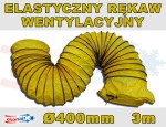 Rękaw powietrza żółty 400 x 3 m (od -20°C do +70°C)