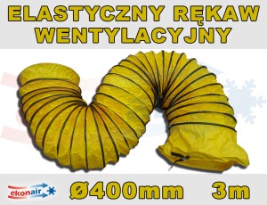 Rękaw powietrza żółty 400 x 3 m (od -20°C do +70°C)
