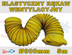 Rękaw powietrza żółty 900 x 5 m (od -20°C do +70°C)